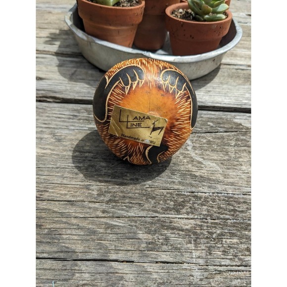 Peruvian Carved Monkey Gourd // Southwestern Rustic Decor - Picture 7 of 9